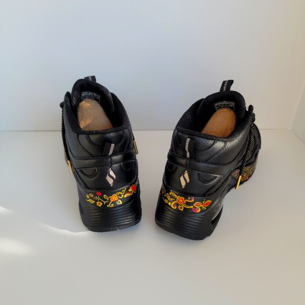 Skechers Street Uno Hi Her Friends Blk Women's Size 9.5 - Picture 6 of 8